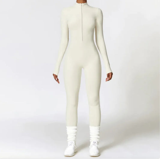 Women's Warm Zipper Yoga Jumpsuit